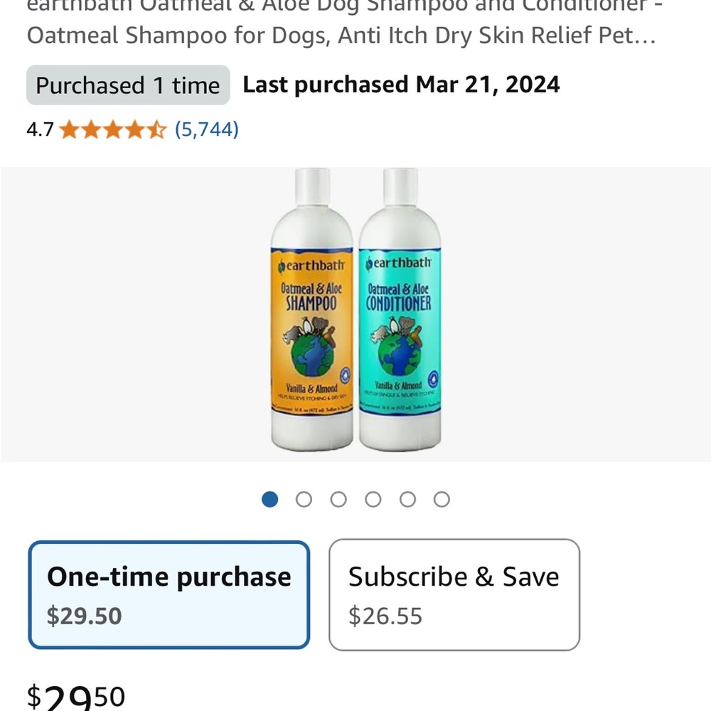 earthbath Oatmeal & Aloe Shampoo and Conditioner - Yellow & Teal Bottles